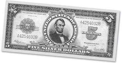 $5 Silver Certificate Bill